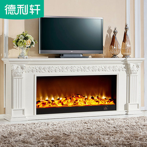 德利轩欧式壁炉装饰柜2米遥控电壁炉架客厅1.5实木电子壁炉电视柜