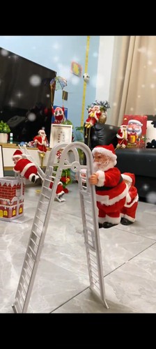 抖音爆款圣诞节礼物创意跳舞爬梯子圣诞老人幼儿园活动儿童电动玩