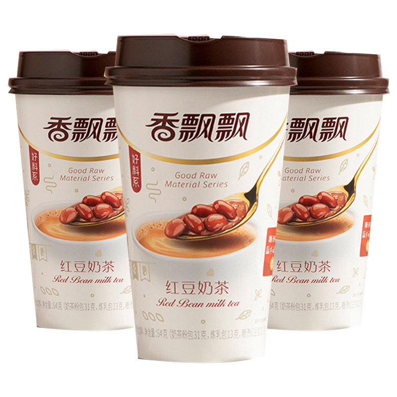 新货香飘飘奶茶红豆香芋咖啡原味草莓牛乳茶速溶椰果好料冲饮网红