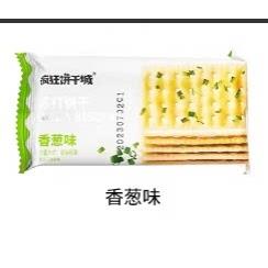 早餐苏打饼干伟龙疯狂饼干城苏打饼干代餐休闲零食咸味早香葱奶盐