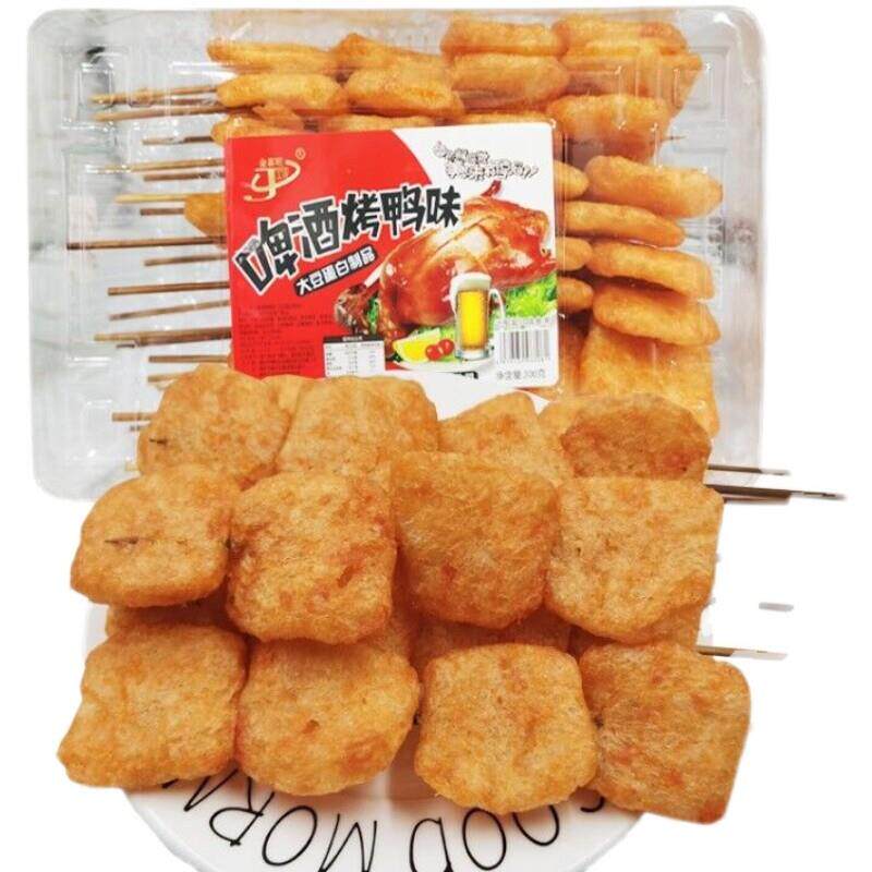 正宗金喜旺辣肉串300克20串烤鸭味辣条豆制品网红零食小吃8090后