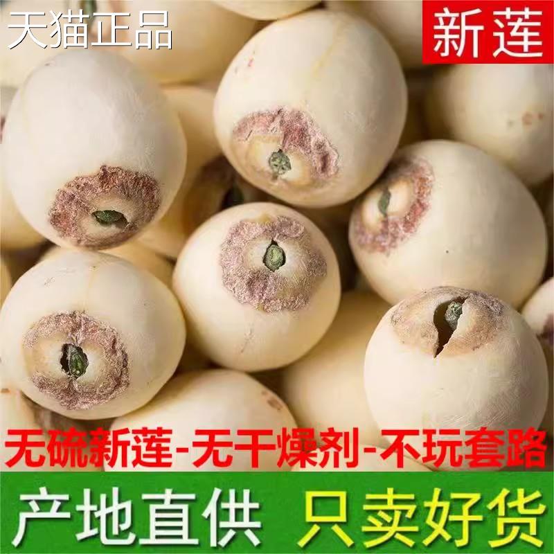 天然去芯新货白莲子磨皮去通芯白莲子干货500g散装包邮白莲湘莲