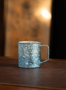 纯钛冰晶马克杯-蓝色