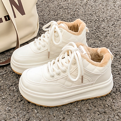 回力爆款厚底加绒保暖高帮鞋