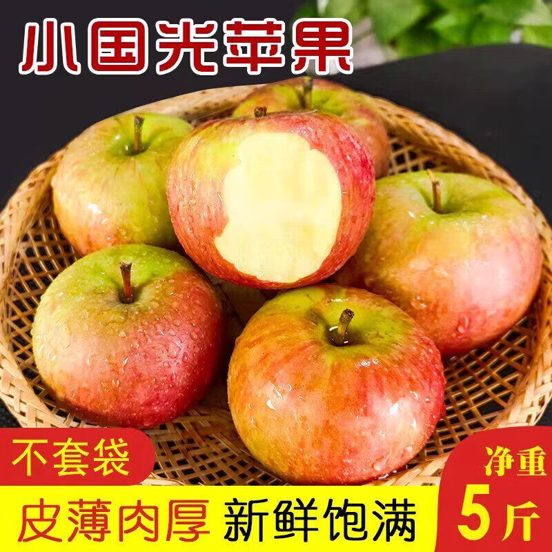 正宗小国光苹果三十年老树国光纯绿色新鲜水果青酸甜脆苹果老品种