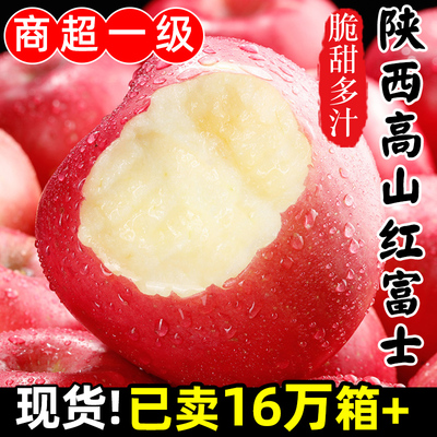 陕西红富士苹果嘎啦果10斤新鲜脆甜冰糖心苹果应季丑萍果水果整箱