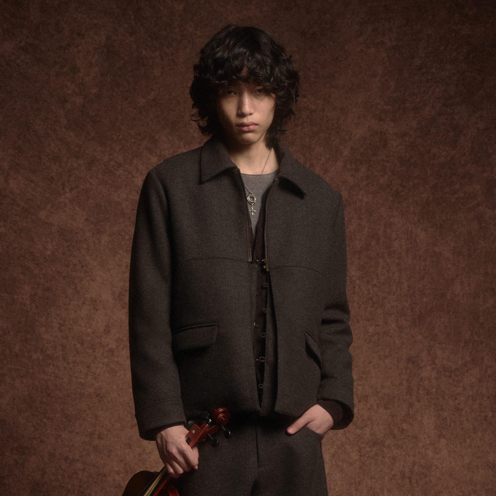 AzureLisseur未蓝铜烛台羊毛外套