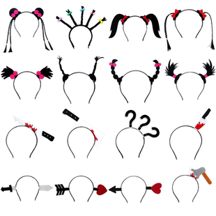 搞笑沙雕头饰冲天辫头箍假发搞怪女