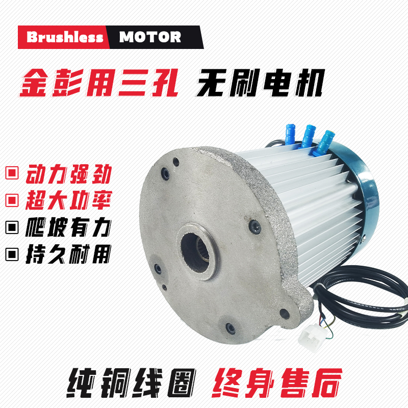 电动三四轮车电机60V直流无刷差速三孔马达3000w大功率马达配件