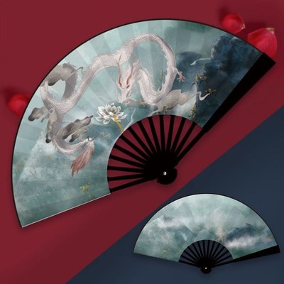 防身武器扇子功夫折扇钛合金全纯金属铁男款十寸折叠机械感太极