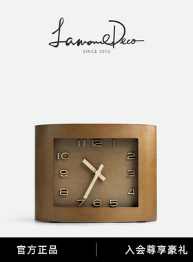 纳茉LD简约复古实木座钟家用客厅卧室床头桌面台式静音时钟摆件