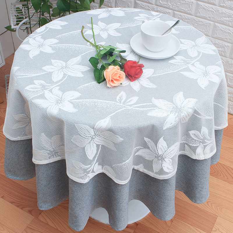 现代简约餐桌布小圆桌布艺细棉麻小清新台布茶几布桌垫定制长方形