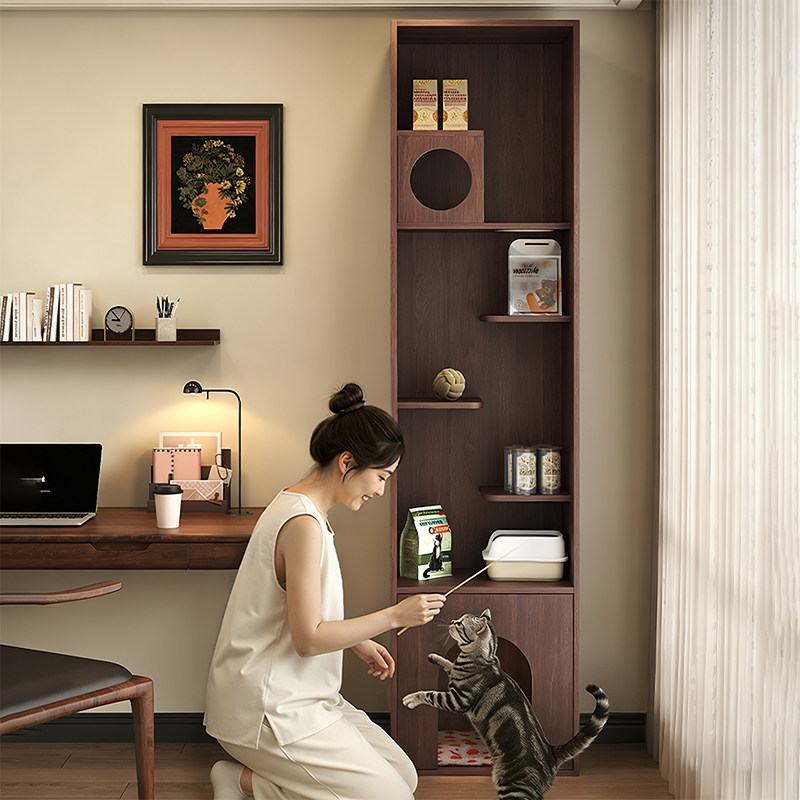 定制猫柜卧室阳台储物柜一体客厅猫别墅猫窝屋子豪华多功能猫房子,宠物/宠物食品及用品,猫笼子/猫别墅,淘宝优惠券,粉丝福利购,淘宝优惠卷