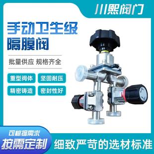 16P一体注塑软密封 手动卫生级隔膜阀SUS16LG81F
