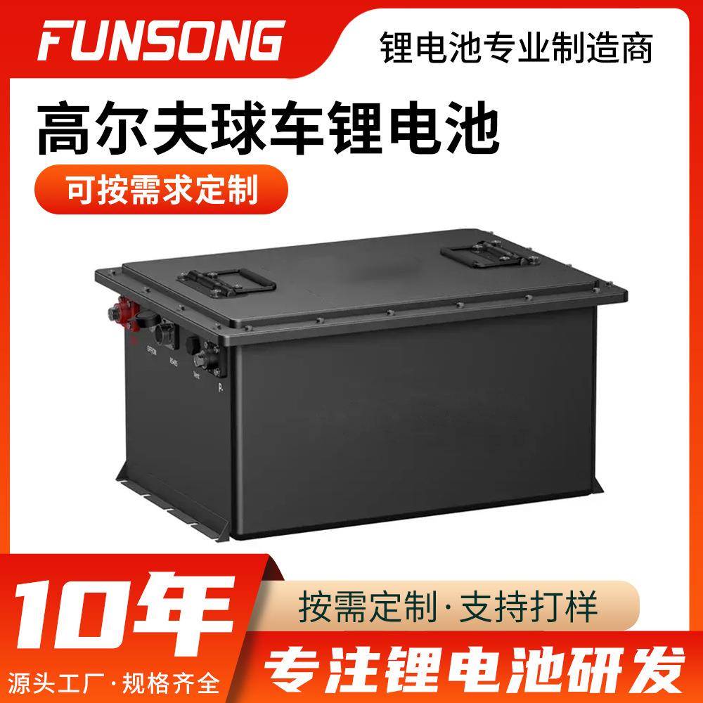 高尔夫球车电池100Ah工业设备轮椅机器人300Ah大容量磷酸铁锂电池