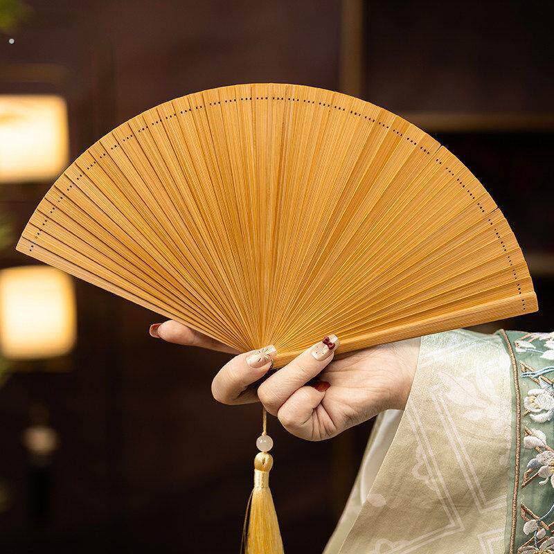 古风扇子折扇随身可携式折叠迷你小巧全竹扇夏天旗袍专用舞蹈扇定
