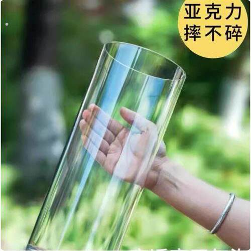 新款超高深桶圆柱形细长塑料透明防水实验测试桶亚克力桶特大加厚