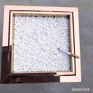 酒店垃圾桶箱烟灰缸灭烟用白石子办公楼装饰彩色石子鹅卵小白石头