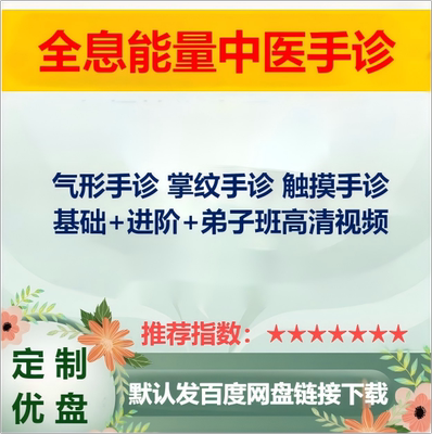 全息能量中医手诊基础+进阶 教学视频掌纹形气触摸生命健康