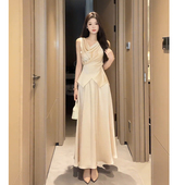 高腰长款 向晚意STUDIO 半身裙 上衣显瘦女春夏季 新款 法式 缎面无袖
