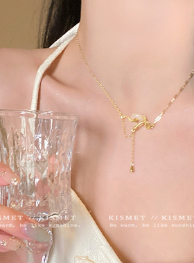 金风玉露~灵蛇平安扣项链女2025新款爆款轻奢小众设计感锁骨链