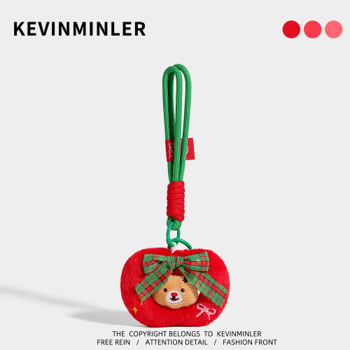 KEVINMINLER原创苹果麋鹿包挂件高级感小众钥匙扣挂饰圣诞节礼物