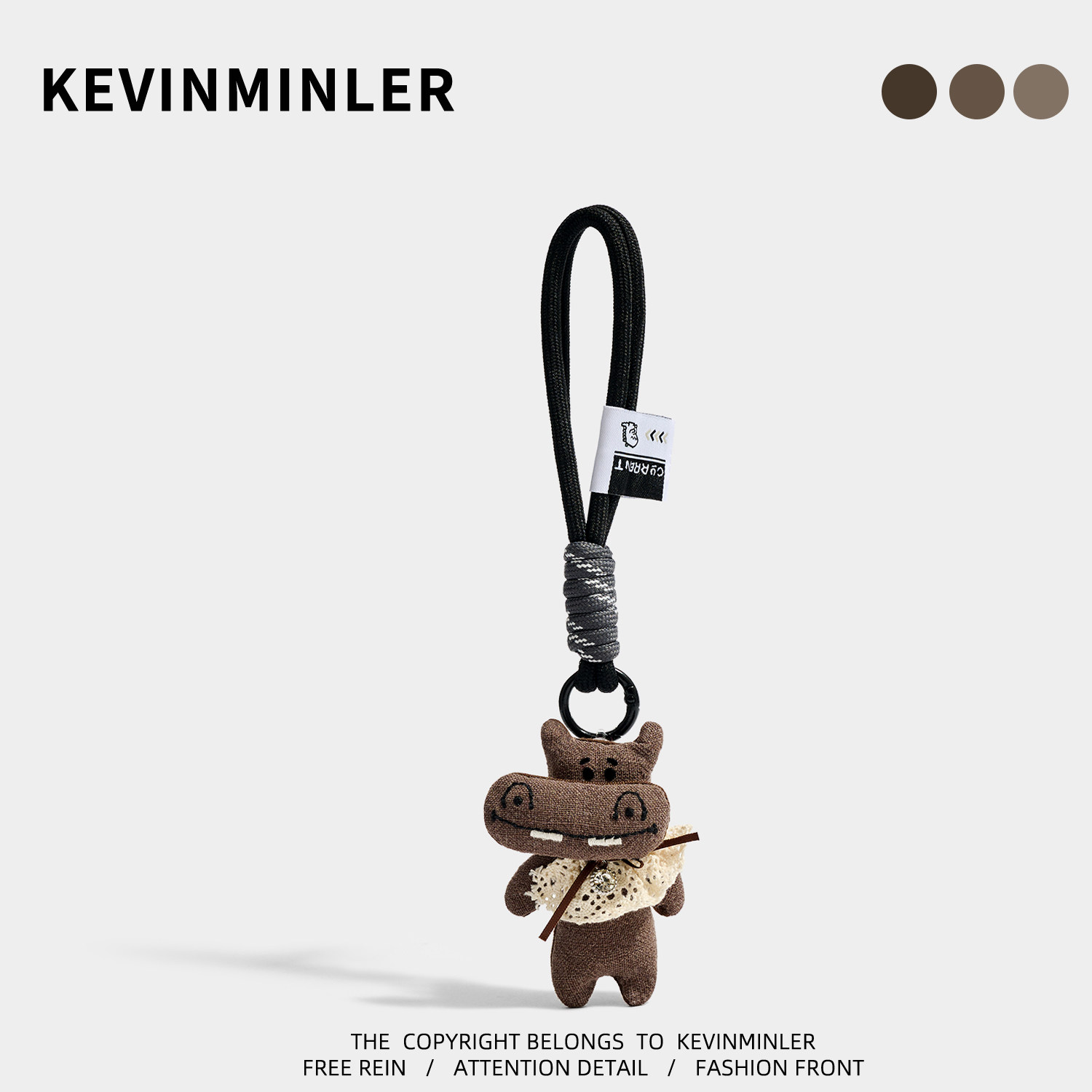 KEVINMINLER原创可爱卡通毛绒憨憨河马包挂件挂饰钥匙扣创意礼物