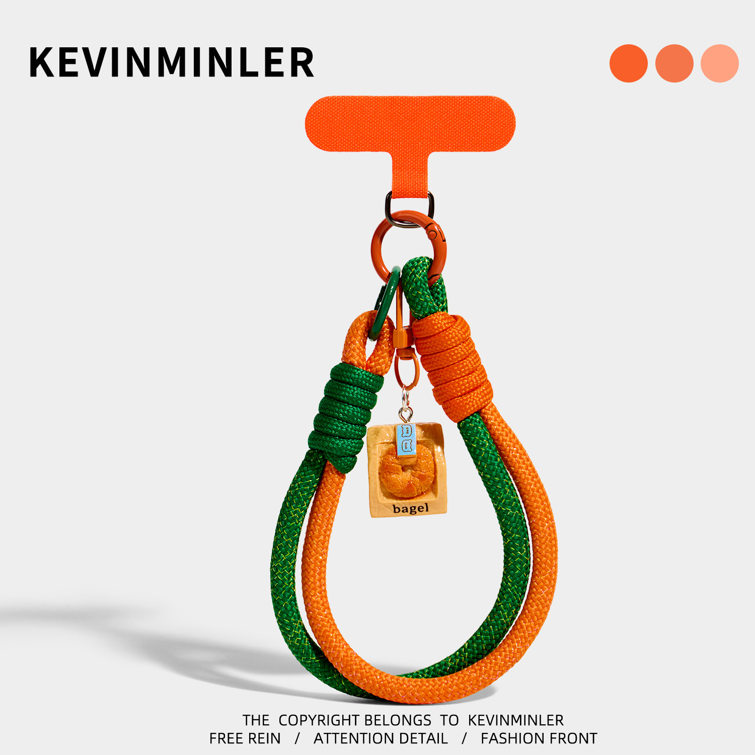KEVINMINLER原创原味吐司面包小众钥匙扣包包挂件编织绳手机挂饰