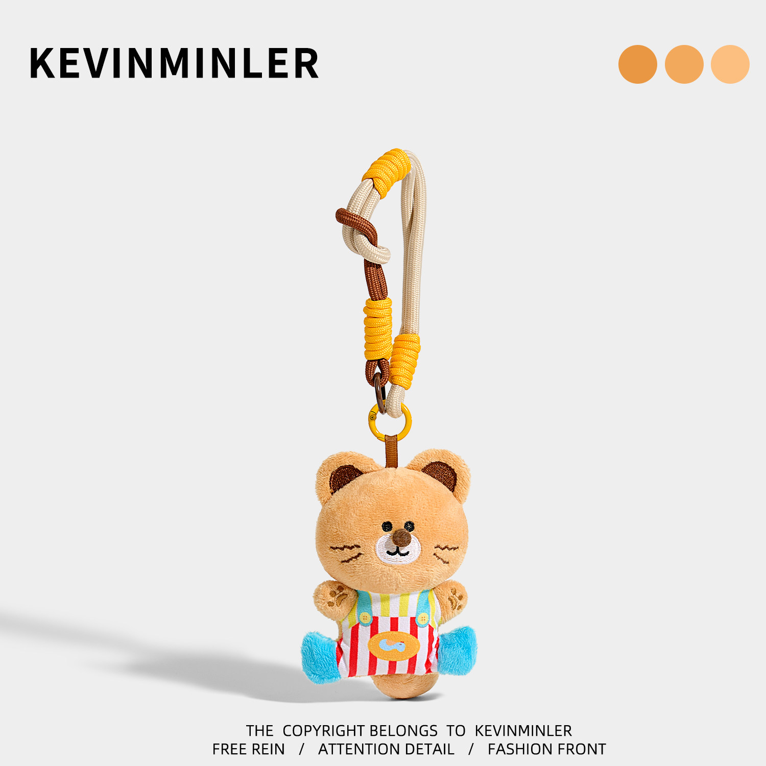 KEVINMINLER原创背带裤小熊包挂件书包高级感小众钥匙扣挂饰礼物图片