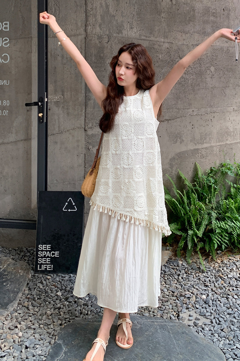 新款波西米亚风假两件连衣裙2c309-2522-p150-k208,女装连衣裙,2C309