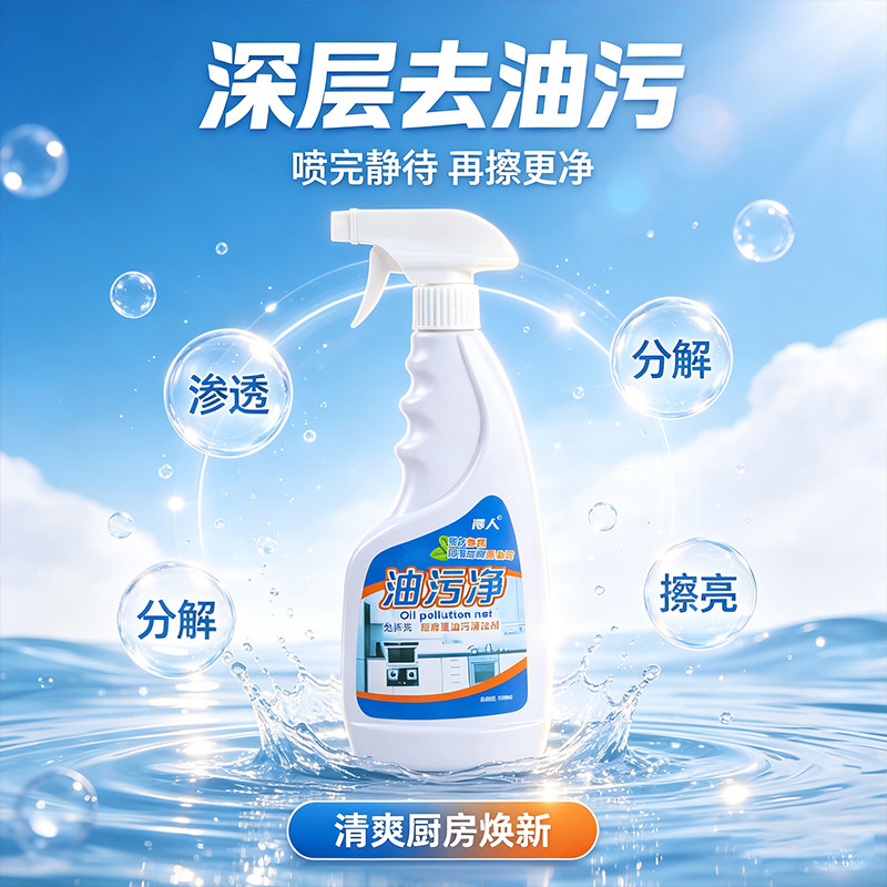 潭人油污净厨房重油污清洁喷雾