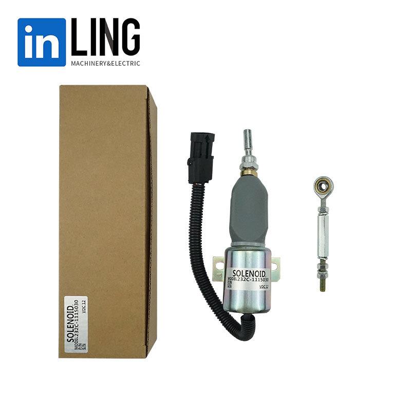 12V24V发电机熄火器停机电磁阀带支架232C-1115030