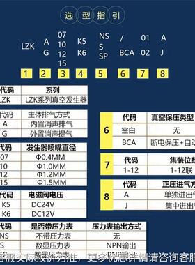 电磁阀导空阀组158真空一体阀LZK-A-0-K5-S-CA-01B6-J 6真位联装