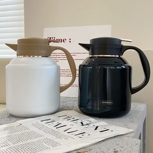 316不锈钢保温壶大容量家用办公室热水瓶茶水分离焖茶壶带茶漏