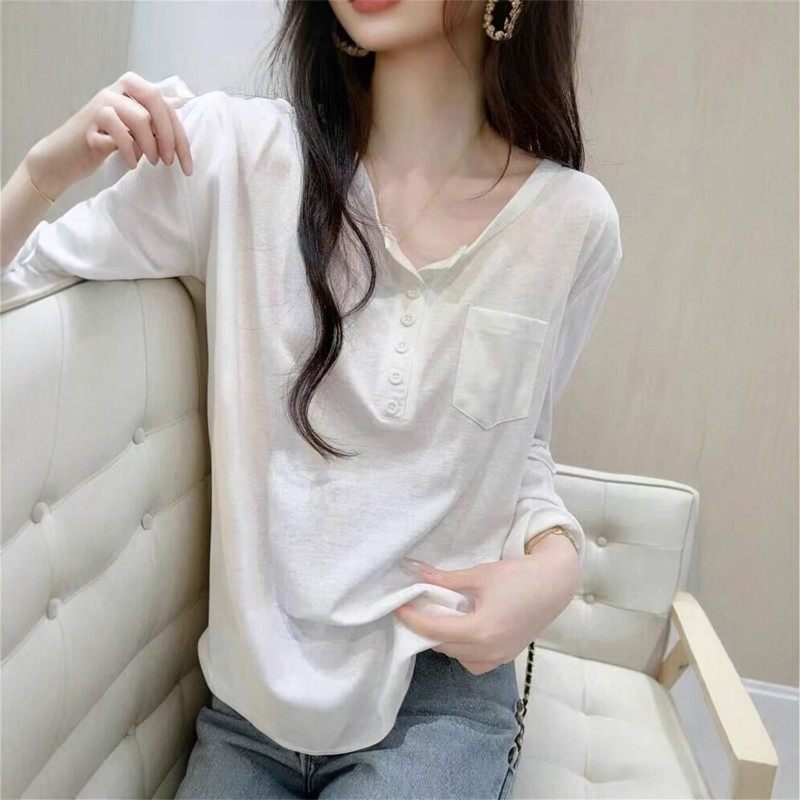 春夏薄款白色长袖T恤女防晒体恤空调衫休闲宽松显瘦打底衫上衣潮,女装/女士精品,大码内搭,淘宝优惠券,粉丝福利购,淘宝优惠卷