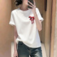 轻国风小众小马刺绣钉珠简约时尚 显瘦短袖 T恤女新年本命年上衣夏