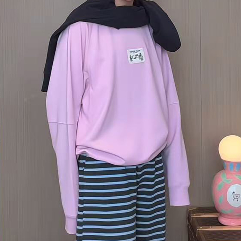 韩系复古长袖卫衣女秋冬季外套潮