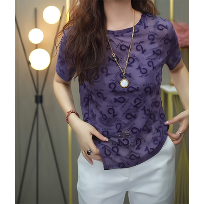 设计感韩版洋气打底衫女短袖T恤