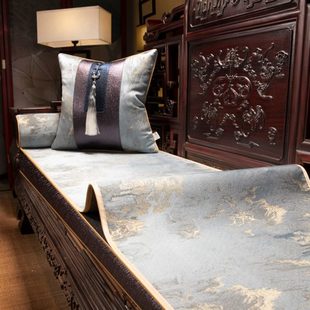 红木沙发坐垫轻奢盖布防滑座垫定制 中国风沙发巾实木家具盖巾中式