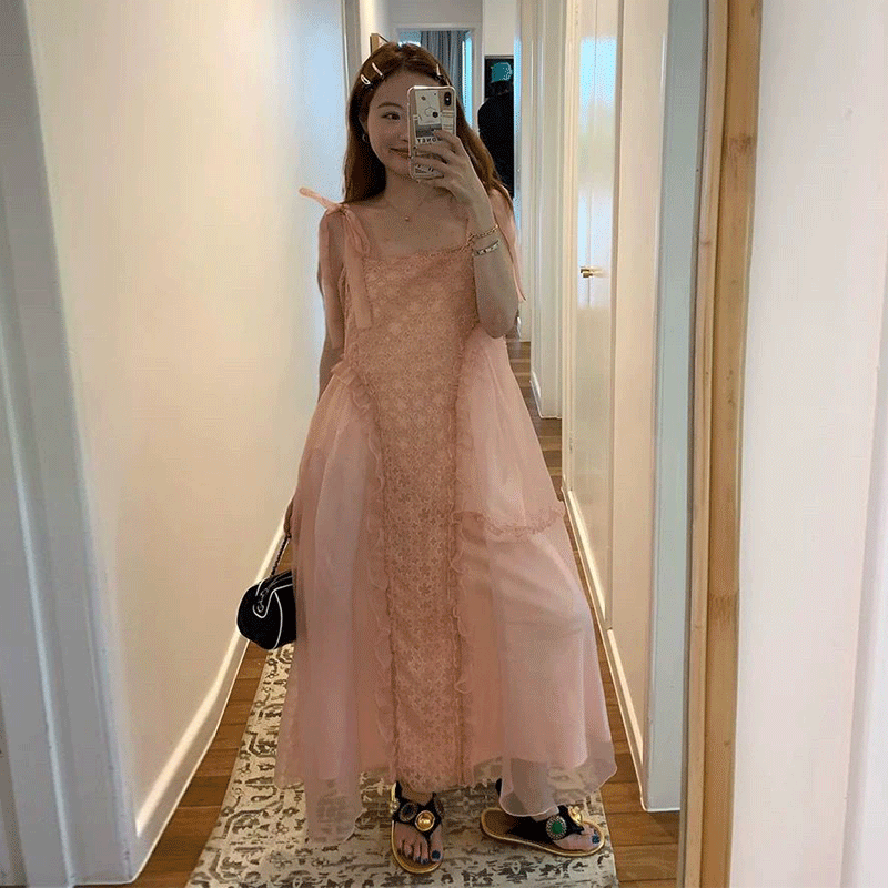 ANGRYBBIT粉色刺绣拼接