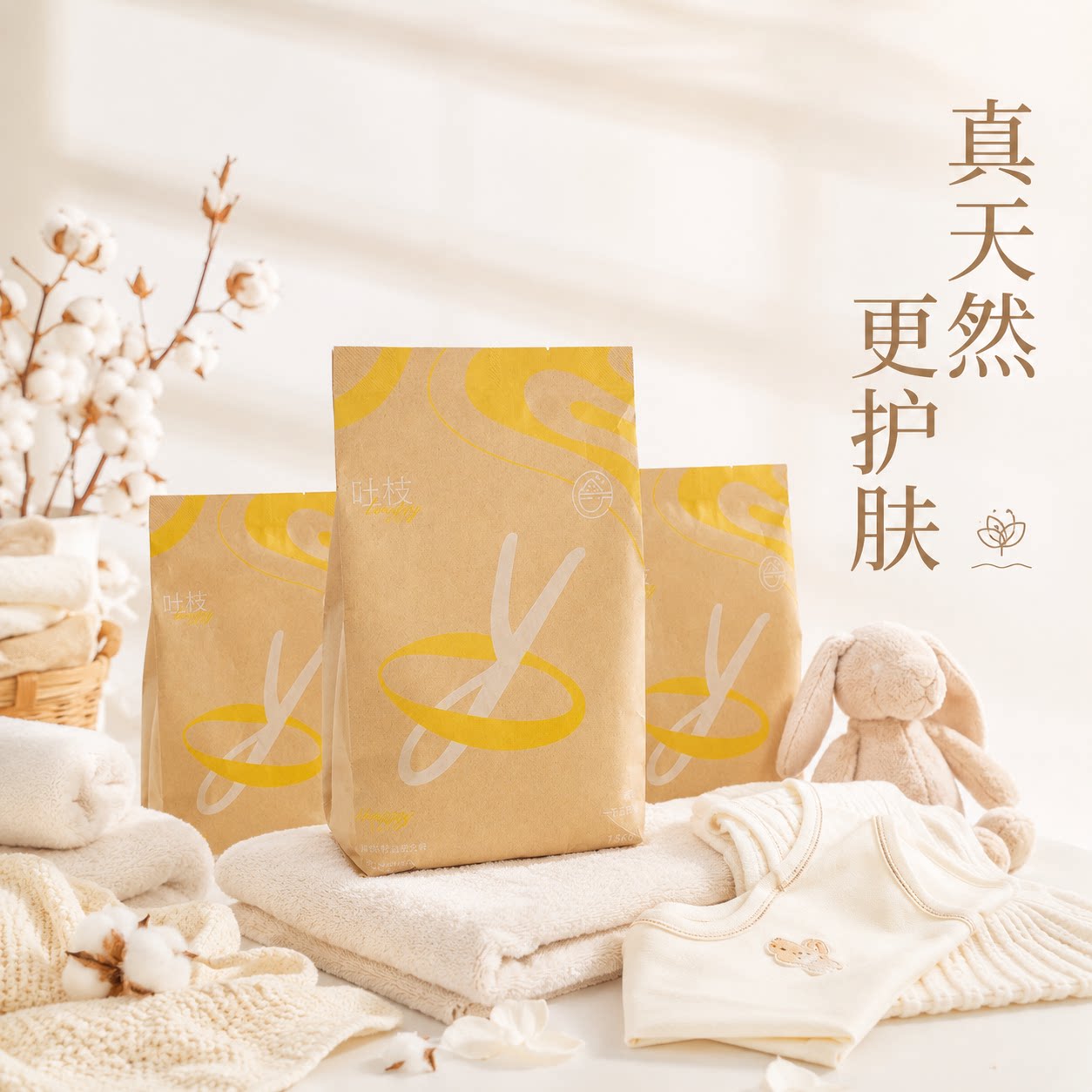 吐枝无患子植物精油洗衣粉天然皂粉内衣除菌母婴无荧光剂3斤大袋