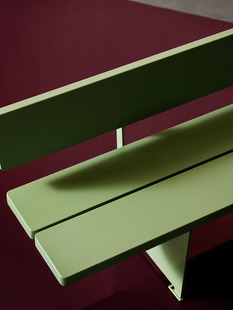 户外长椅休息区不锈钢长条凳防腐木布置靠背桌椅商场庭院铁艺阳台