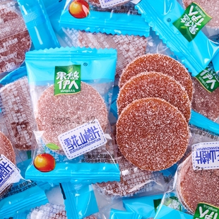 果悠伊人雪花山楂片袋装蜜饯果脯休闲零食儿童食品小包装批发整箱