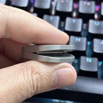 不锈钢跷跷板开关按键手推响币随身EDC玩具解压减压金属啪啪牌ppb