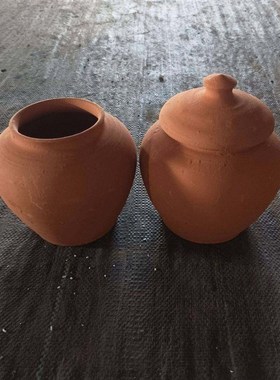 五色土陶罐老式土陶盆粗陶罐花盆瓦罐坛子放五方土五行土专用容器