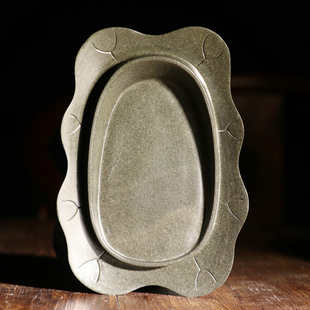 老坑青鱼子书法书画发墨实用砚台古式文房四宝手工歙砚原石砚台