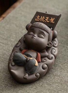 厂家  哪吒茶宠摆件精品可养紫砂茶玩个性茶具茶盘配件家居摆设