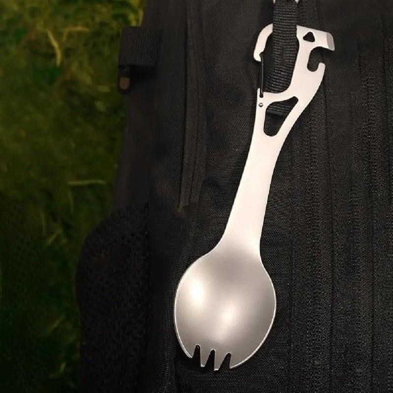 5 In 1 Camping Spork Spoon BMulti Tool Copener Cutlery