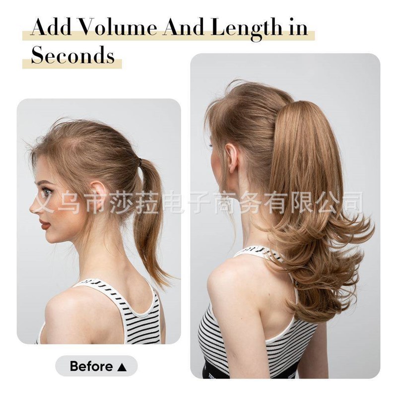 Wig clip, ponytail, women's lEong style, micro rolled
