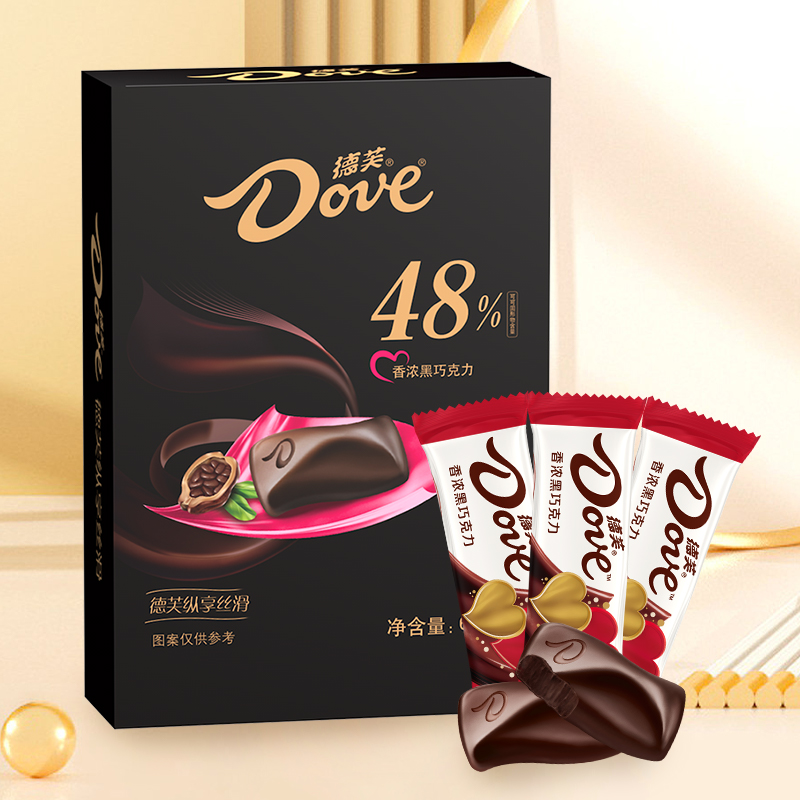德芙4.5g香浓黑巧-48%可可含量